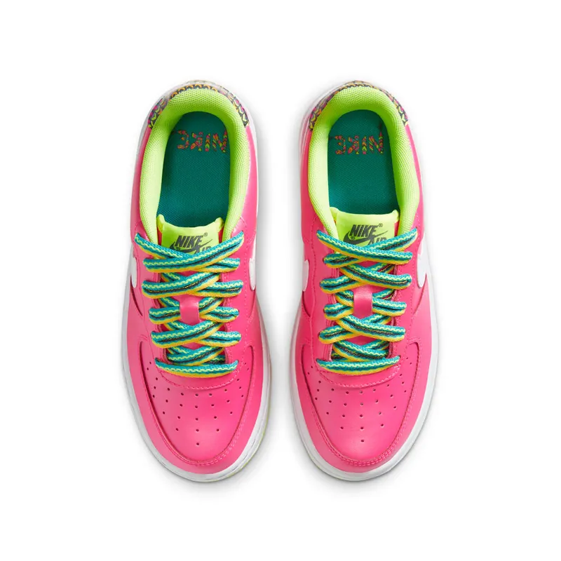 Nike Air Force 1 Low Pink Volt Aqua (GS) Pink Blast/Volt-Oracle Aqua-White (CW5761-600)