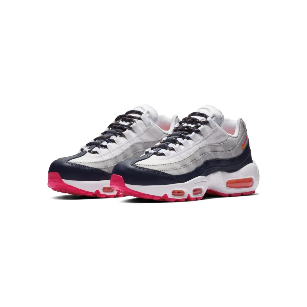 Nike Air Max 95 Midnight Navy Pure Platinum Laser Orange (W) Midnight Navy/Pure Platinum-White-Laser Orange (307960-405)