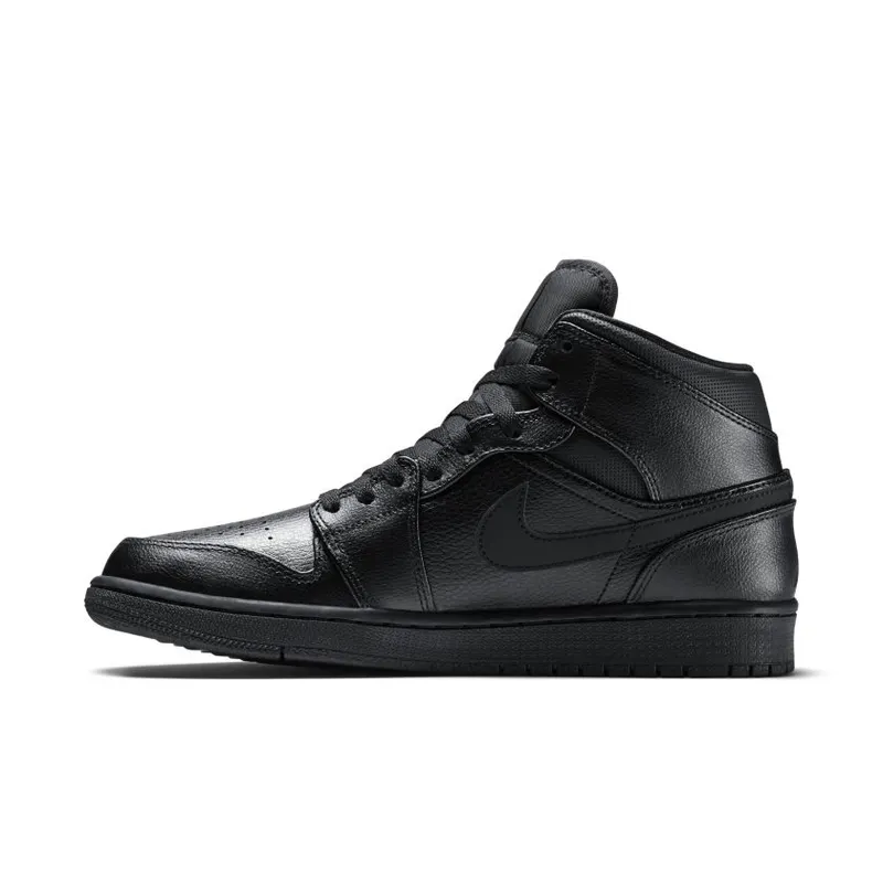 Jordan 1 Retro Mid Black Black/Black/Black (554724-030)