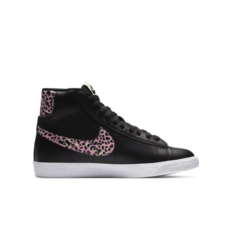 Nike Blazer Mid Black Pink Cheetah (GS) Black/Barely Volt-White-Pink Rise (DA4674-001)