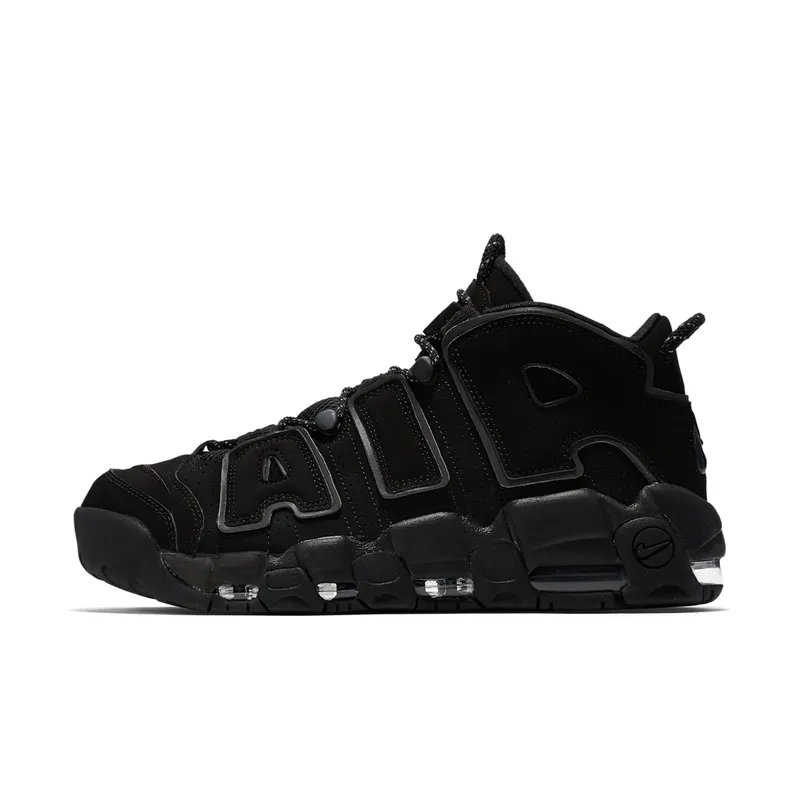 Nike Air More Uptempo Black Reflective (2018) Black/Black-Black (414962-004)