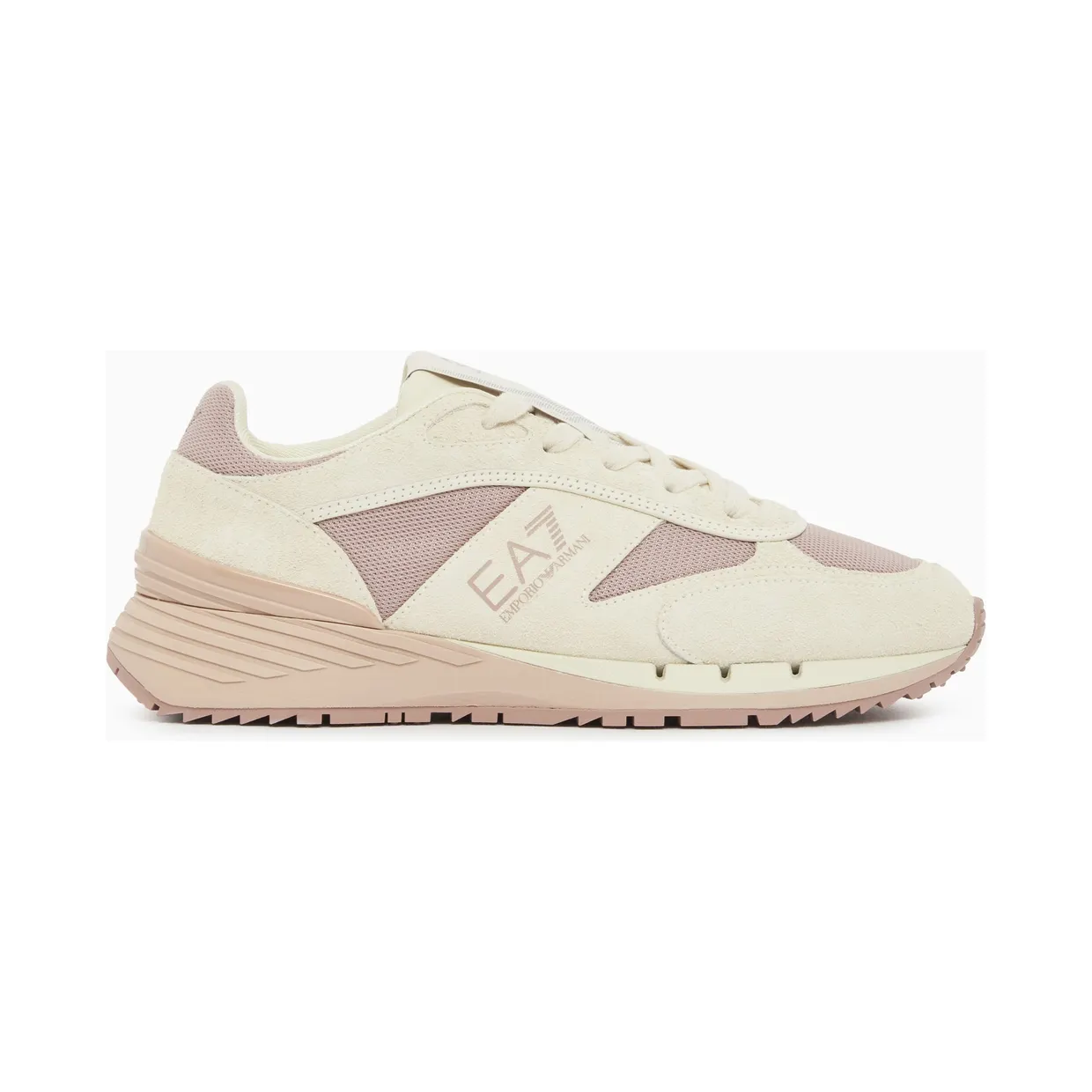 Armani OTG Black and White Tech suede and mesh sneakers Beige (7X000861_AF27961_M0457) (2)