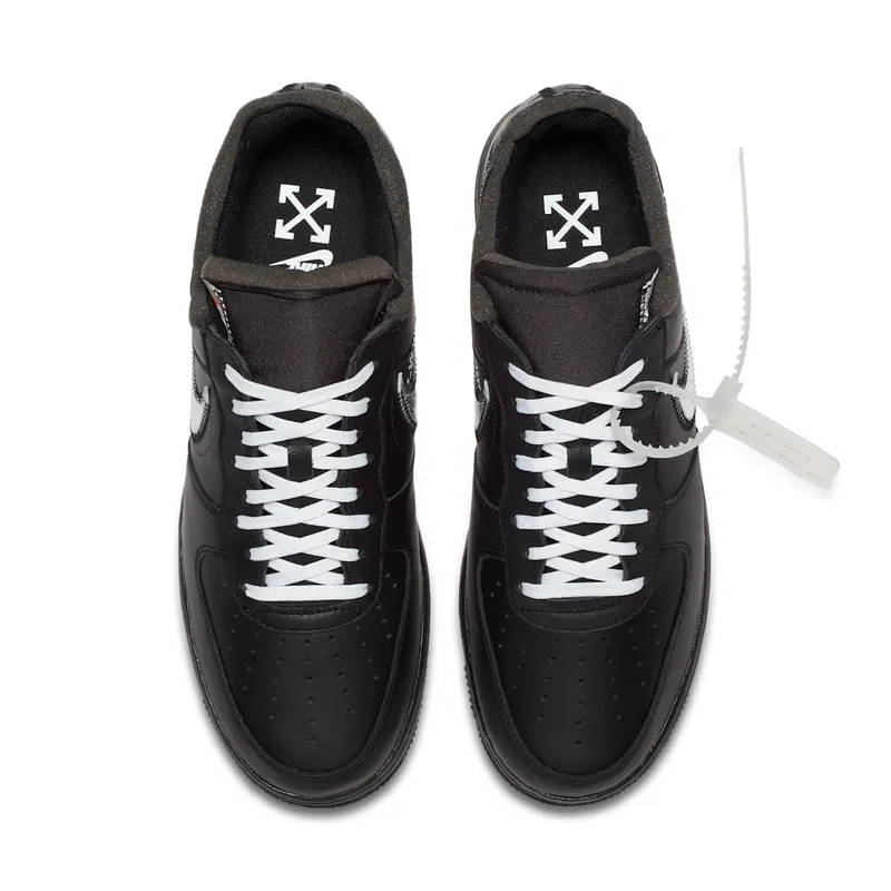 Nike Air Force 1 ’07 Virgil x MoMA (No Socks) Black/Metallic Silver-Black (AV5210-001)