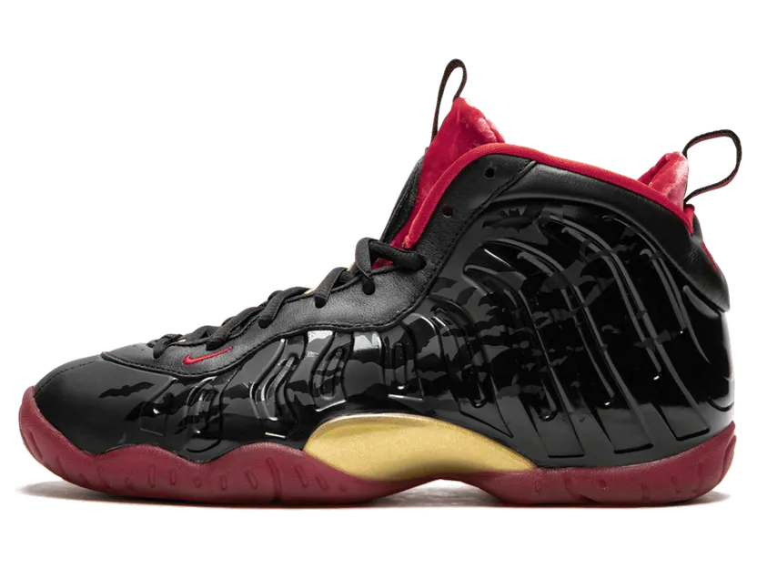 Nike LITTLE POSITE ONE QS (GS) Black/UNIVERSITY Red-METALLIC GOLD (846077-003)