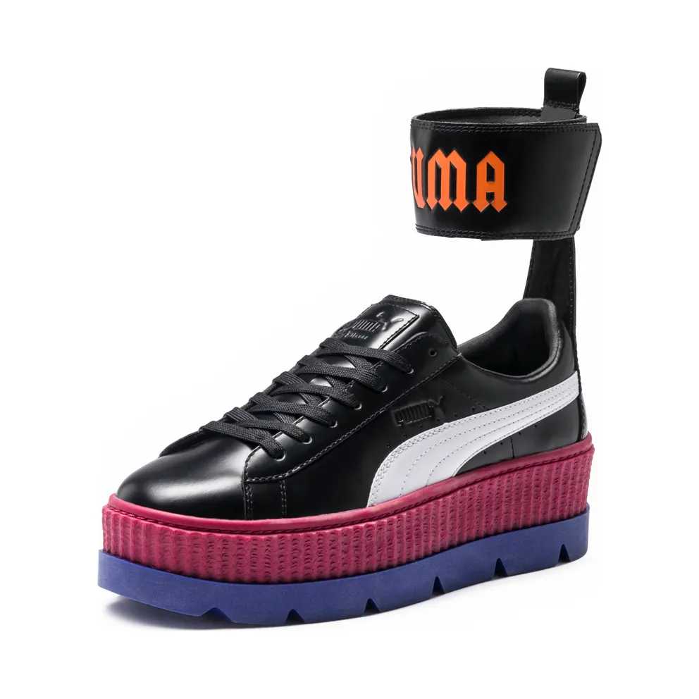 Puma Ankle Strap Rihanna Fenty Black (W) Puma Black/Puma White-Redbud-Clematis (366264-01)