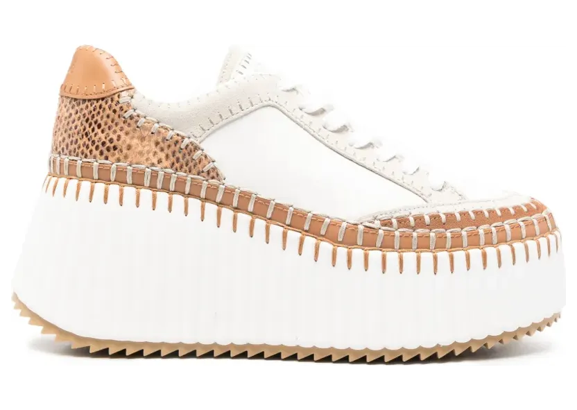Chloé Nama sneakers met plateauzool – Wit (CH26A02IYL)