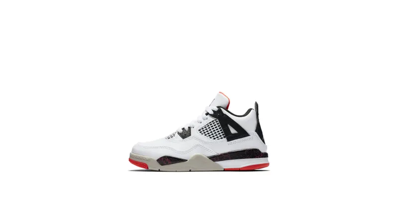 Jordan 4 Retro Flight Nostalgia (PS) White/Black-Bright Crimson-Pale Citron (BQ7669-116)