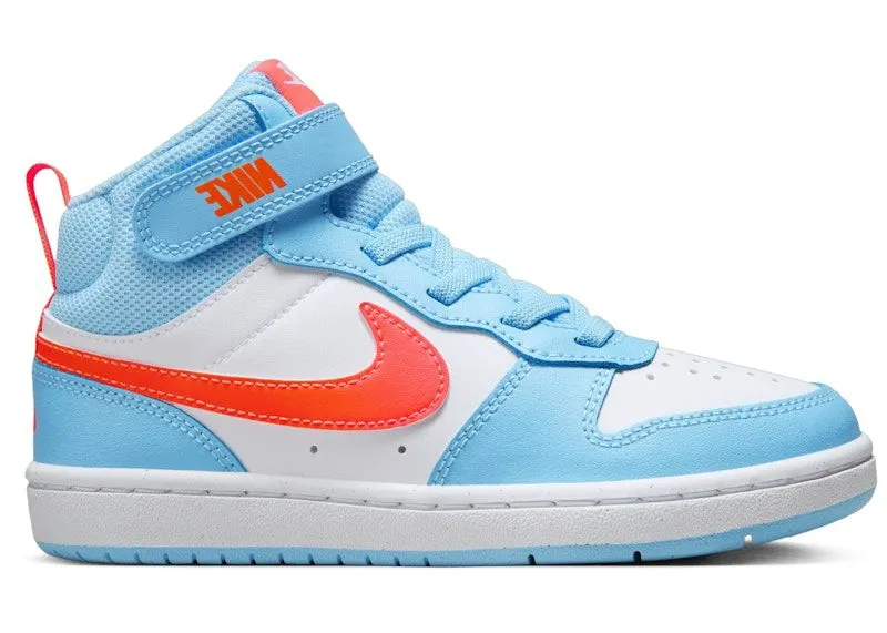 Nike Court Borough Mid 2 Aquarius Blue White Total Orange (HF4792-407)