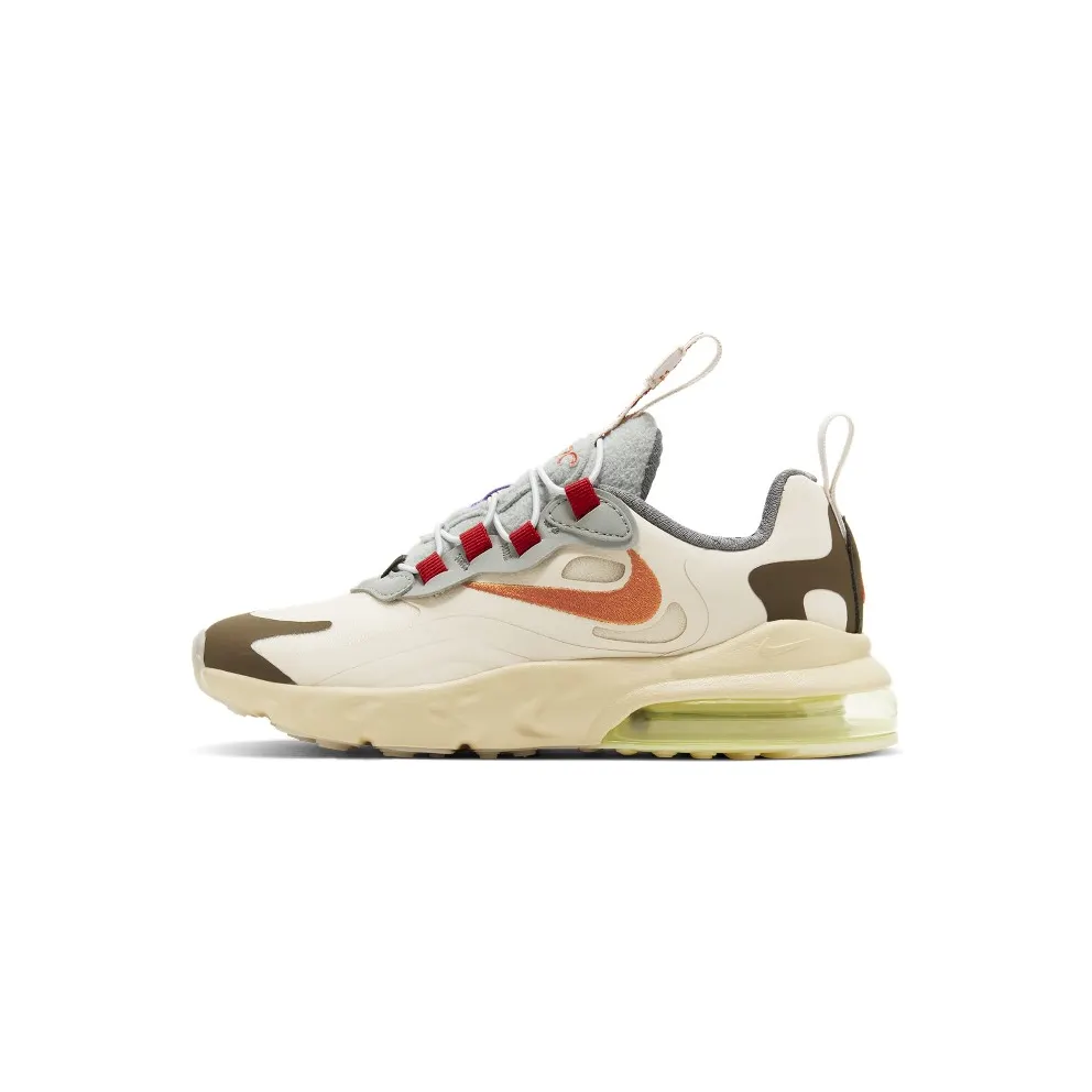 Nike Air Max 270 React Travis Scott Cactus Trails (PS) Light Cream/Starfish-Dark Hazel Style (CV2414-200)