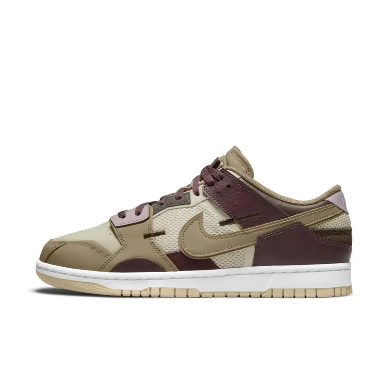 Nike Dunk Low Scrap Latte – “Latte / Maroon / White-khaki” (DH7450-100)