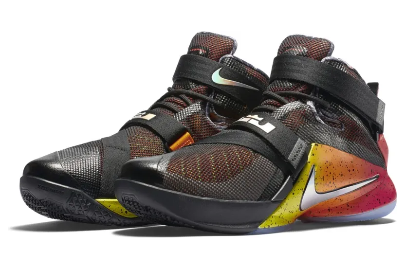 LeBron Soldier 9 Black/Bright Citrus/Ember Glow/Multi-Color (810803-098)