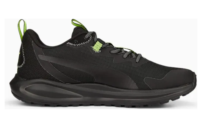 Puma Twitch Runner Trail “Black Lime Squeeze” (376961-01)