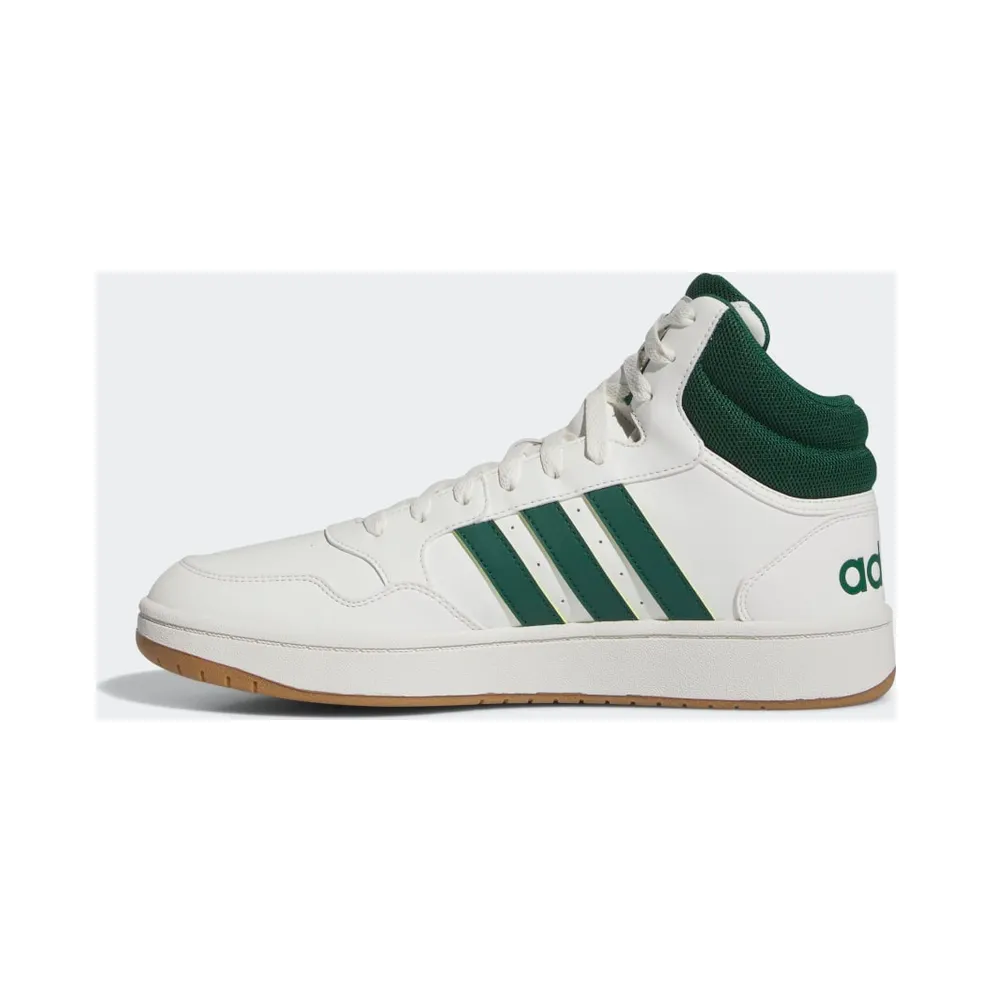 adidas Hoops 3.0 Mid Lifestyle Basketball Classic Vintage Core White / Collegiate Green / Gum (IG5570)