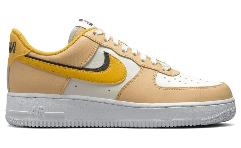 Nike Air Force 1 Low ’07 LX ’82 Double Swoosh Sail Yellow Ochre (DX6065-171)