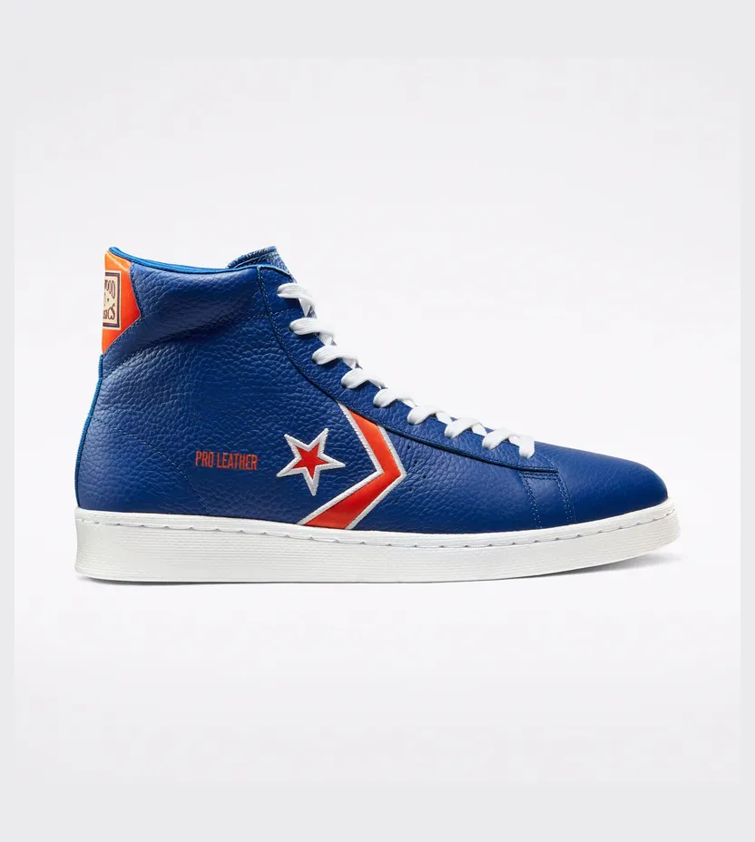 Converse Breaking Down Barriers x Pro Leather High ‘Knicks’ Rush Blue/Brilliant Orange/White (166809C)