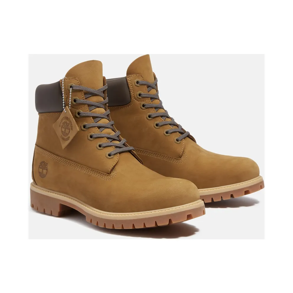 Timberland 6″ Premium Waterproof Boot Olive Nubuck Dark Brown (TB0A2P6W-A5D)