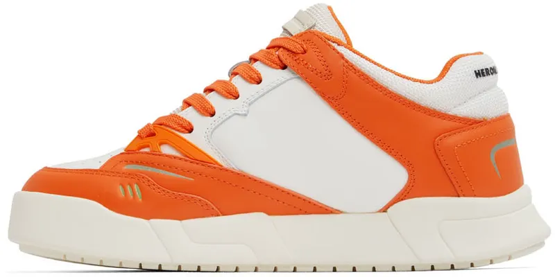 Heron Preston Orange & White Low Key Sneakers (HMIA025S22LEA0012001)
