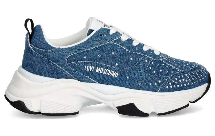 Love Moschino Denim met stras “Blue” (JA15406G1OJO5)