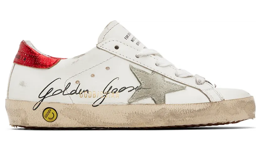 Golden Goose Kids White Super-Star Sneakers (GYF00101.F003315.11222)