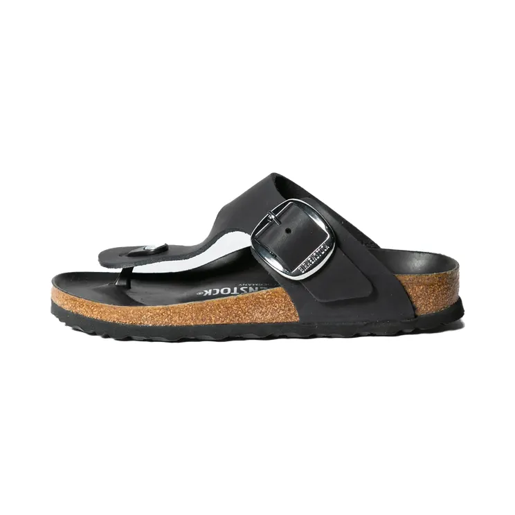 Birkenstock Gizeh Big Buckle “Natural Leather Oiled – Black” (1023334)