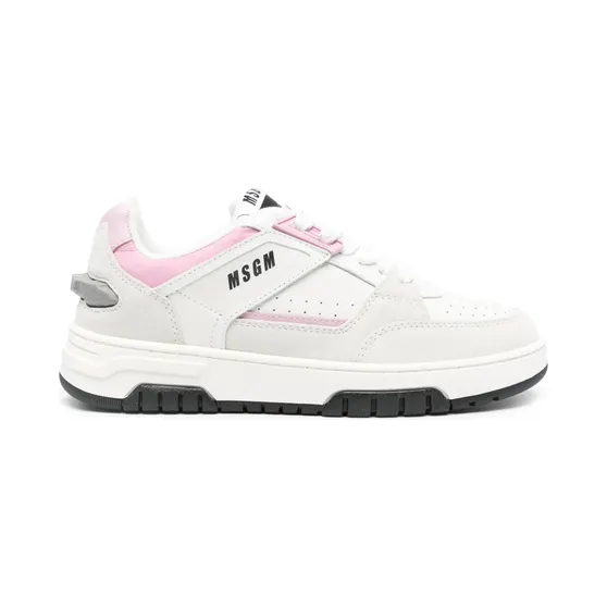 MSGM Leren sneakers met logoprint – Beige (3641MDS604834)