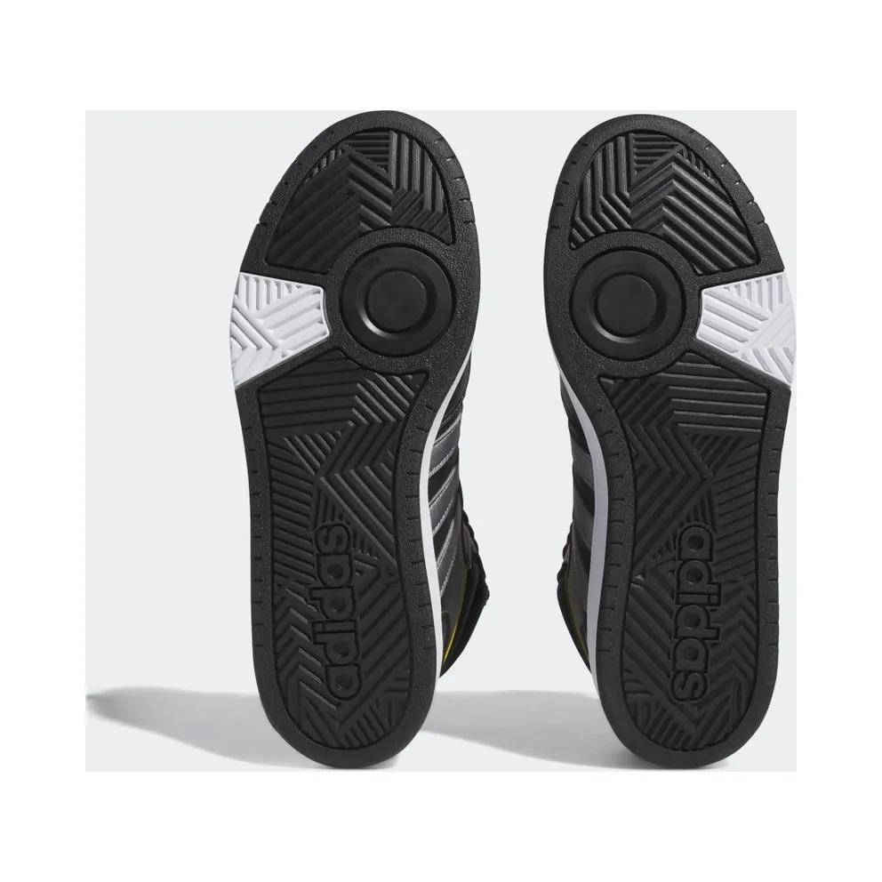 adidas Hoops 3.0 Mid Lifestyle Basketball Classic Winter Shoes Core Black / Iron Metallic / Pulse Olive (HR1440)