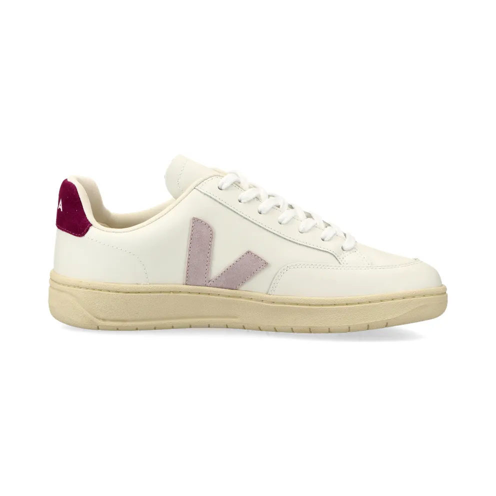 VEJA V-12 Leather (extra white / parme magenta) – XD0203301