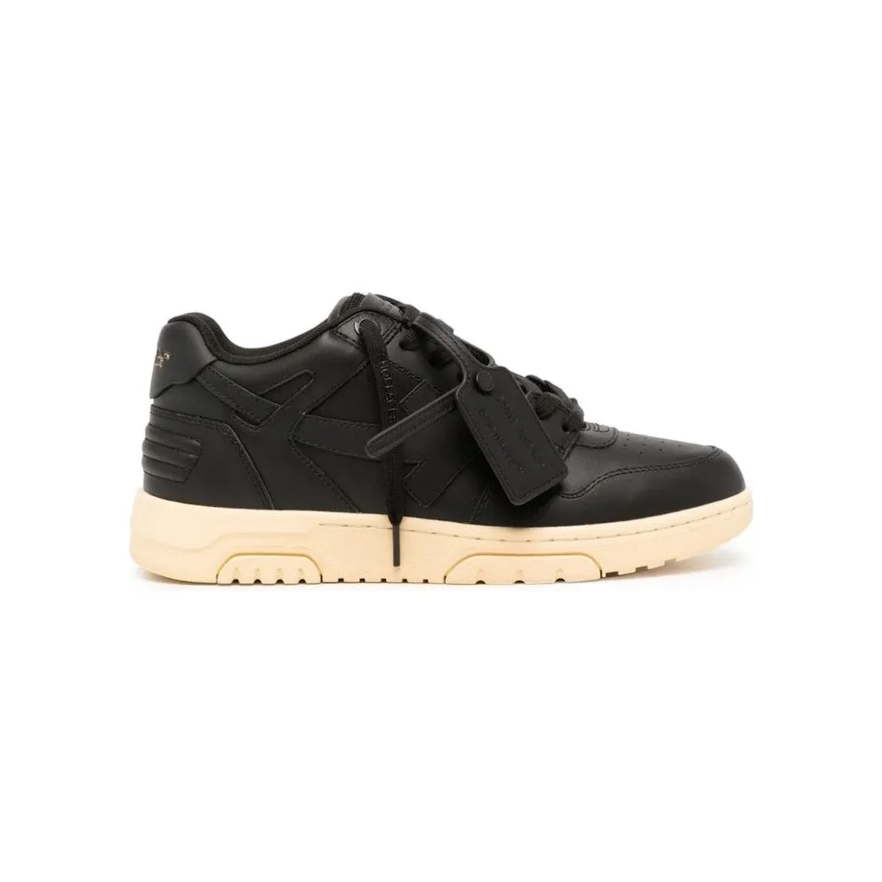 OFF-WHITE Out Of Office OOO Low Tops Black Gum (OMIA189F23LEA0011010)
