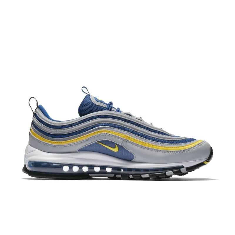 Nike Air Max 97 Michigan Wolf Grey/Tour Yellow-Gym Blue-White-Black (921826-006)