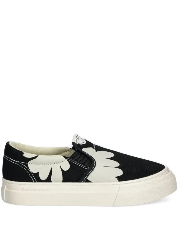 Stepney Workers Club Slip-On-Sneakers mit Blumen-Print – Black (YA27142)