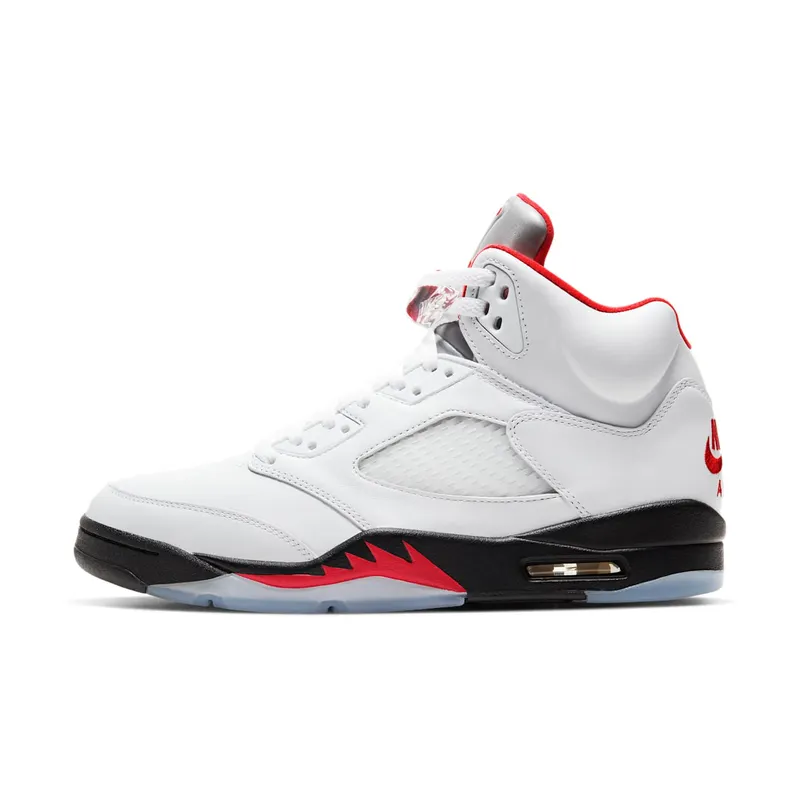 Air Jordan 5 Retro Fire Red Silver Tongue (2020) (DA1911-102)