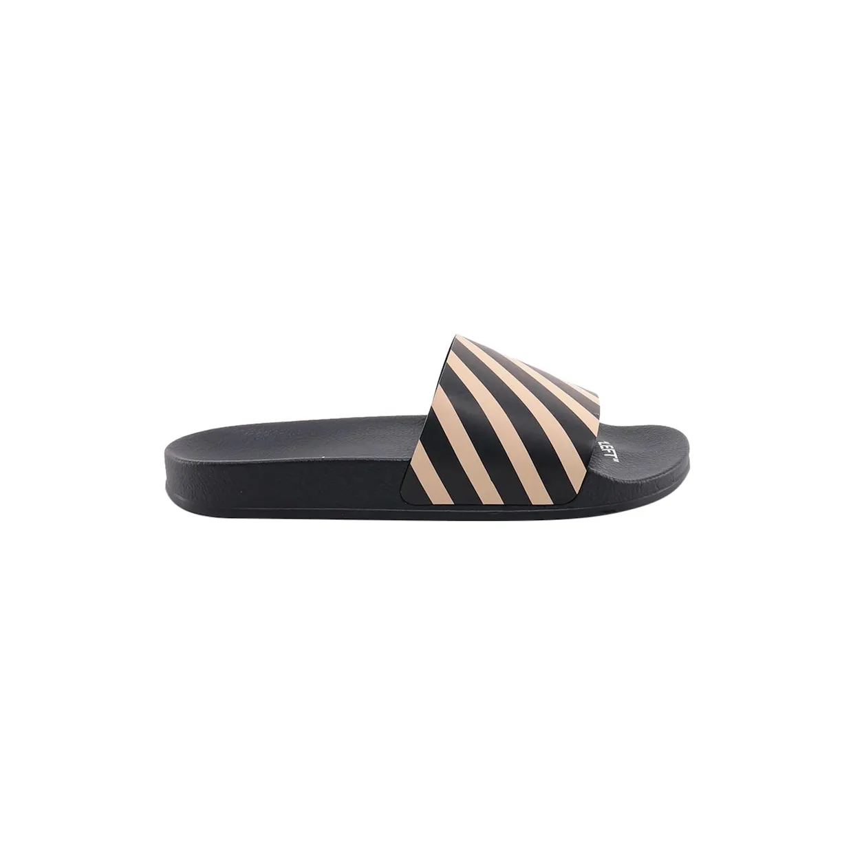 OFF-WHITE Diag Slider Black Beige (OMIC011C99MAT0021061)