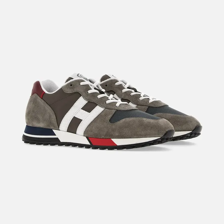 Sneakers Hogan H383 Grey Burgundy White (HXM3830AN51MLA0YFF)