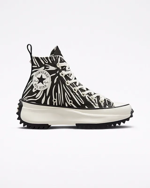 Converse Run Star Hike Platform Animalier Egret/Black/egret