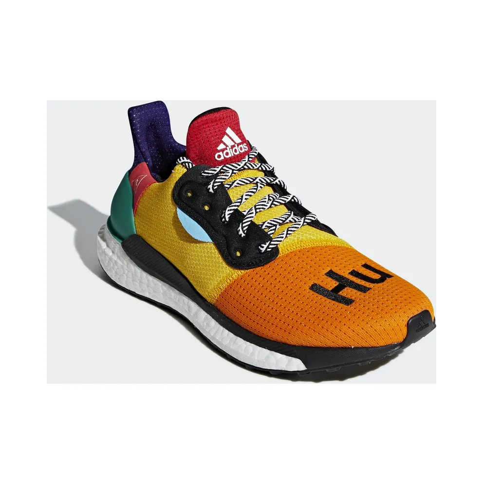 adidas Solar Hu Glide Pharrell Multi-Color (W) Cloud White/Collegiate Burgundy/Yellow (DB3038)