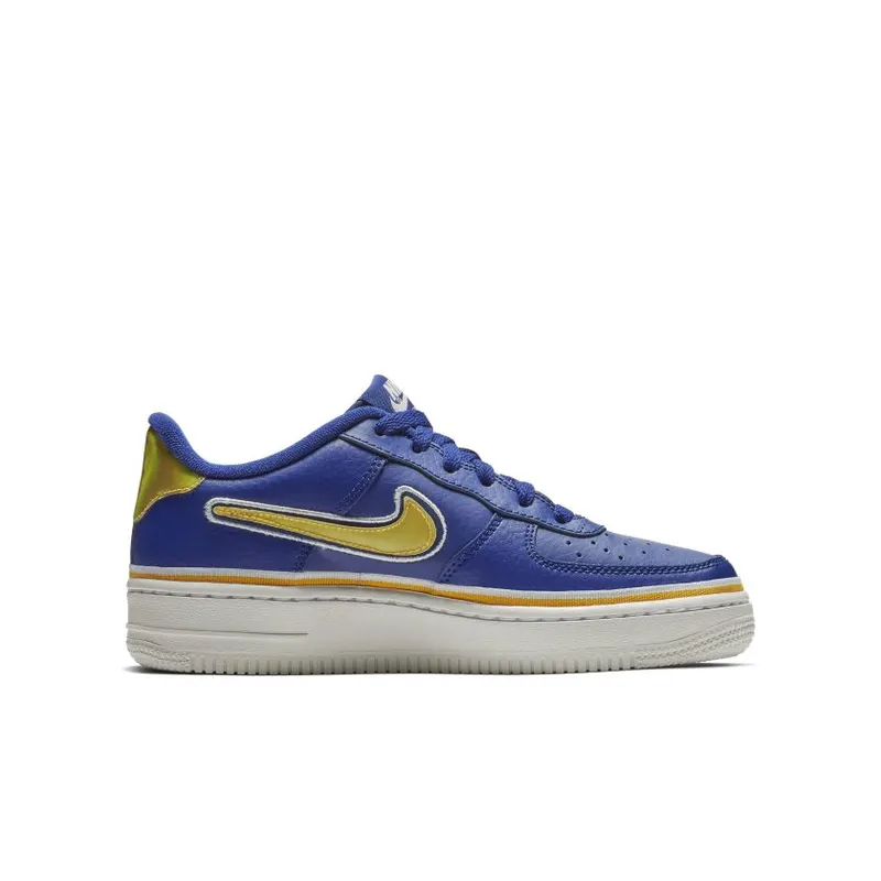 Nike Air Force 1 Low NBA Warriors (GS) Deep Royal Blue/University Gold-Off White (AR0734-400)