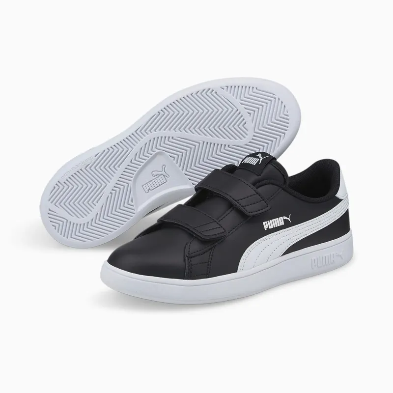 PUMA Smash V2 Kids’ Black/White (365173-03)