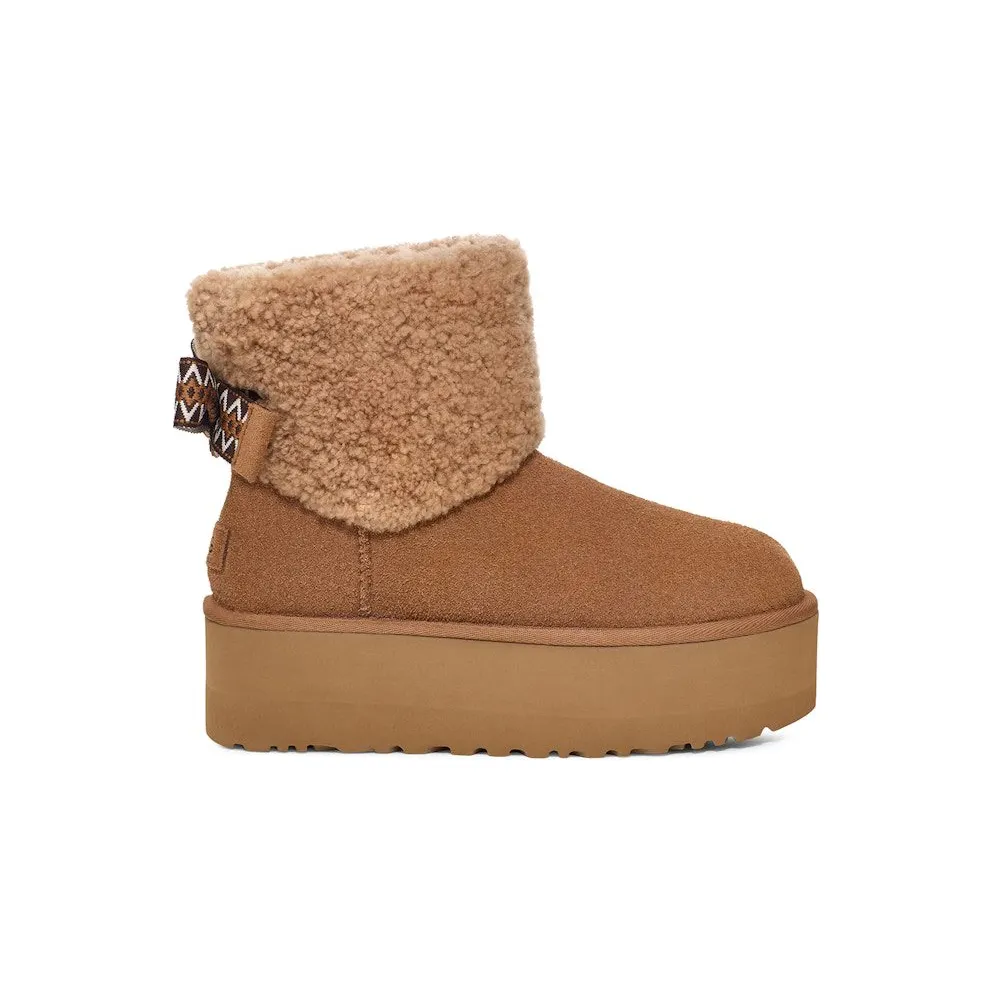 UGG Classic Mini Maxi Curly Boot Chestnut (1158267-CHE)