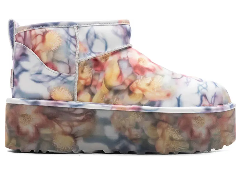 Ugg Classic Ultra Mini light blue floral (1170171-LLF)