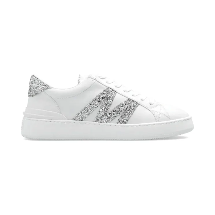 Moncler Monaco Low Top White Silver Glitter (I209B4M00100M3584 P09)