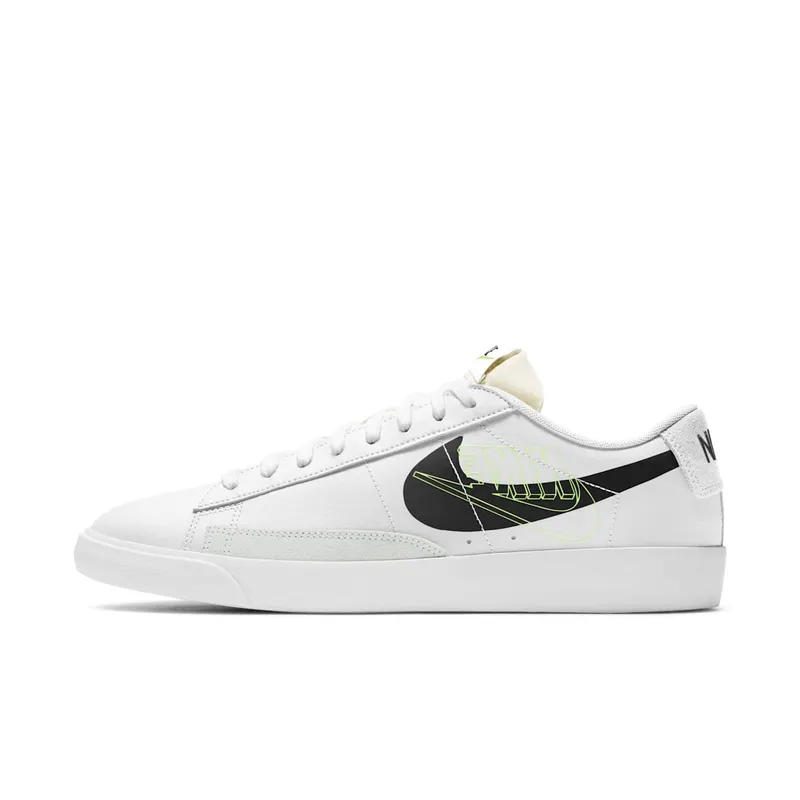 Nike Blazer Low Print White Black Volt (DA4652-100)