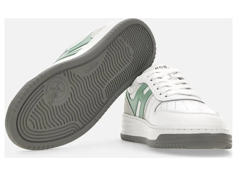 Sneakers Hogan H630 Green White Grey (HXW6300EU50ODZ0XPX) (4)