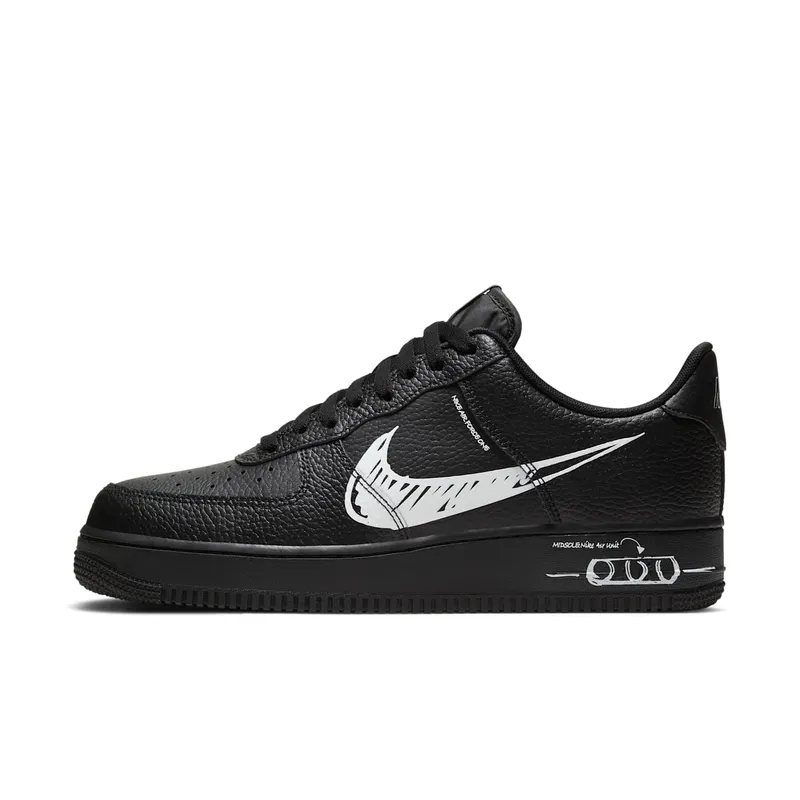 Nike Air Force 1 Low Sketch Black (2020) (CW7581-001)