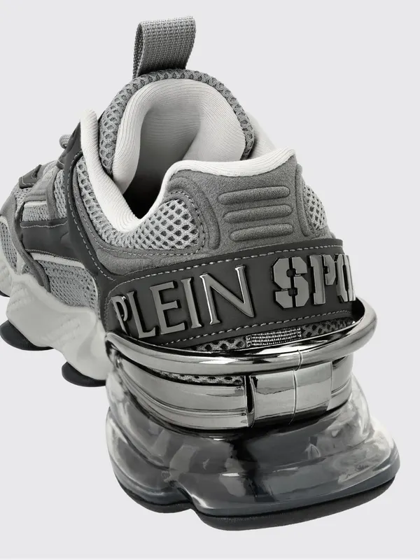 Plein Sport Runner PS Thunder Mix Low-Top Mesh Sneakers with Notched Sole Grey (SAESUSC0750STE003N1072) (3)