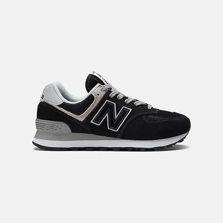 New Balance Black 574 Sneakers (WL574EVB)