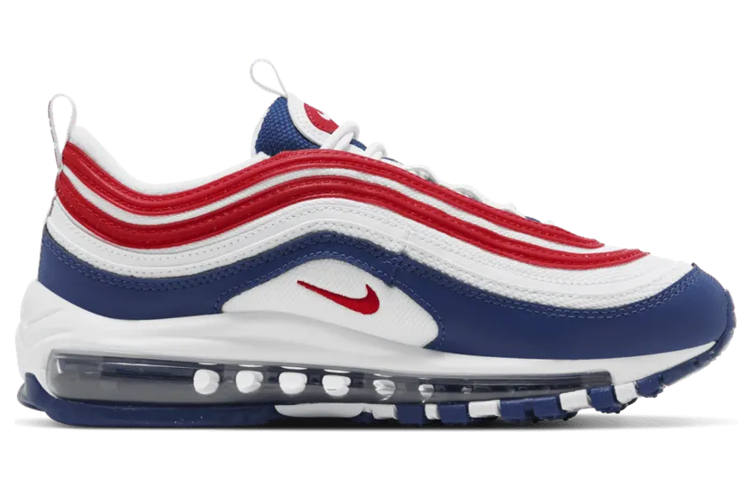 Nike Air Max 97 GS ‘USA’ White/Obsidian/University Red (CW5856-100)