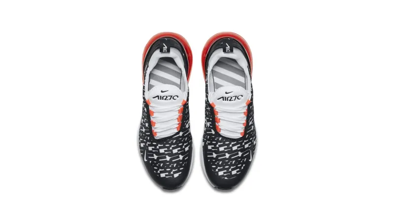 Nike Air Max 270 Print Black White Bright Crimson (GS) Black/White-Bright Crimson (AR0021-001)