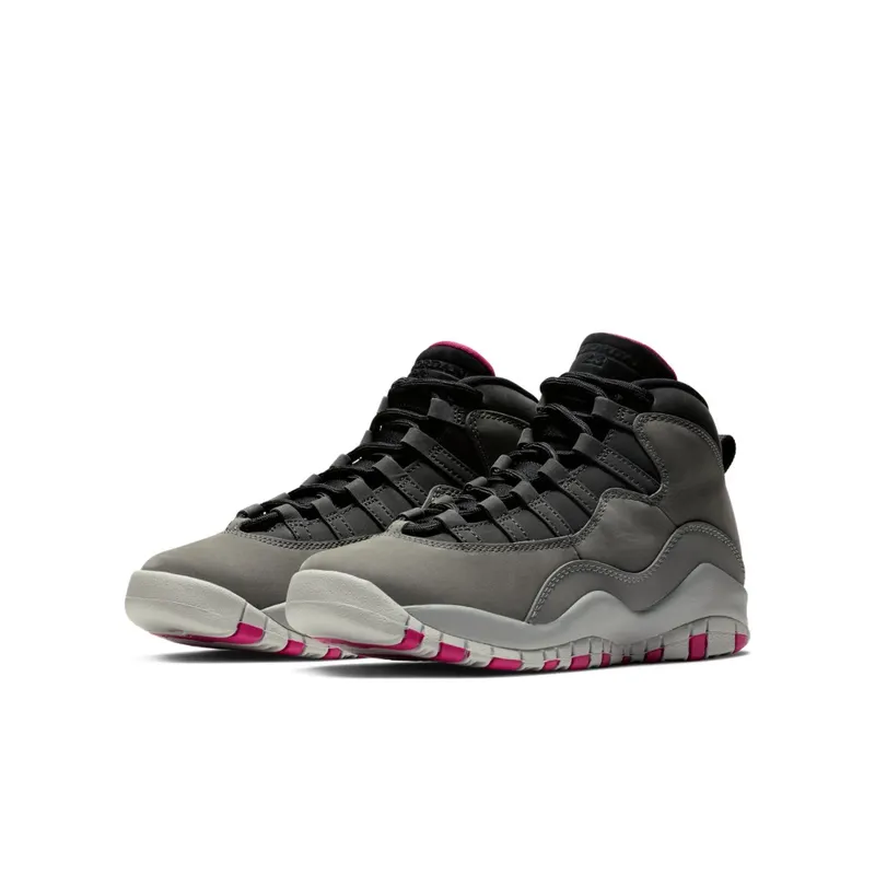Jordan 10 Retro Rush Pink (GS) Dark Smoke Grey/Rush Pink-Black-Iron Grey (487211-006)