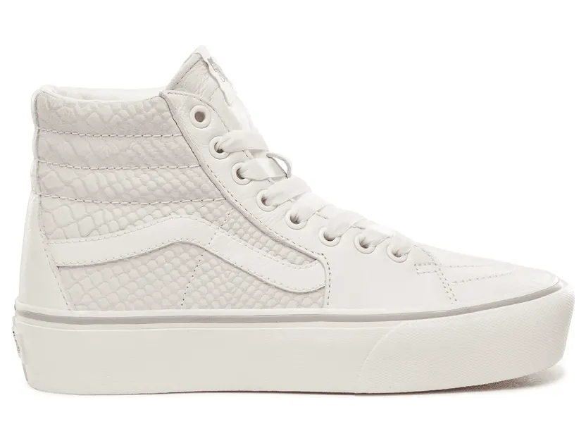 VANS Leren Sk8-hi Platform 2.0 Schoenen (Wit)