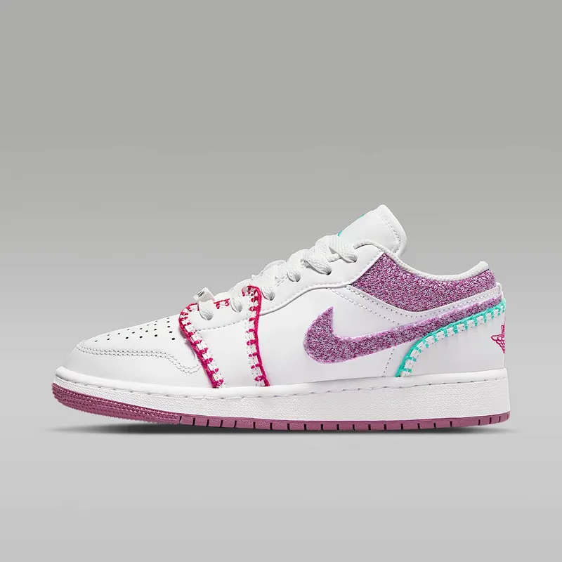 Air Jordan 1 Low GS Knitted White Multi (DM9037-100)
